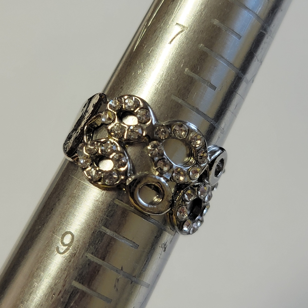 Rhinestone Fashion Ring Bubbles